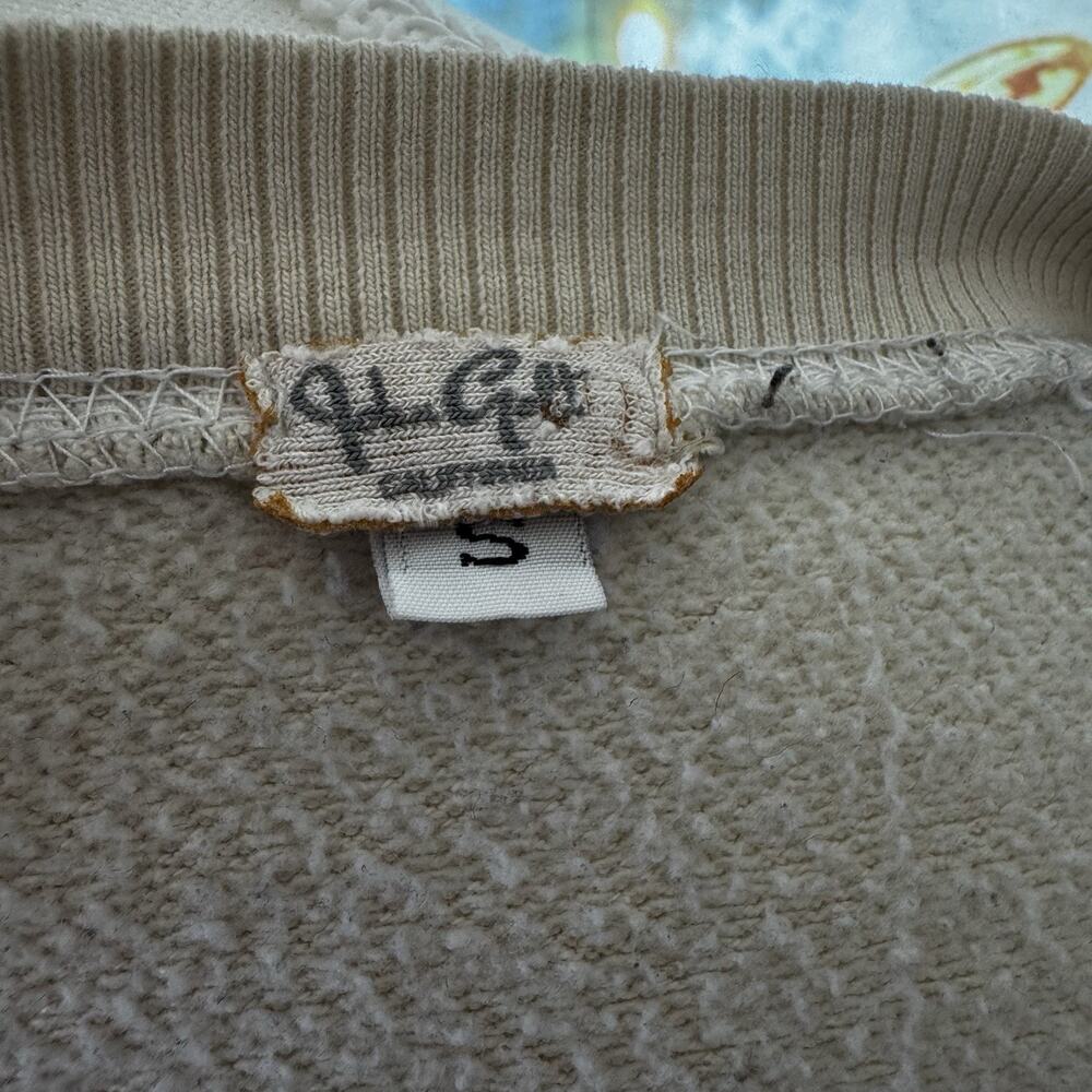 brandy melville John Galt Womens Small Lanikai Hawaii crew neck sweatshirt Cream - Picture 3 of 3